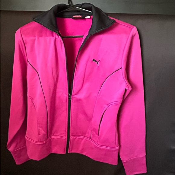 Puma Women's Vibrant Pink Bomber Jacket - Picture 1 of 2